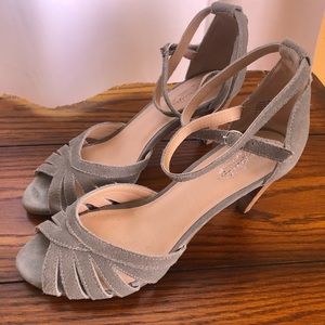 Seychelles Suede Soft Blue Heels Size 7.5
